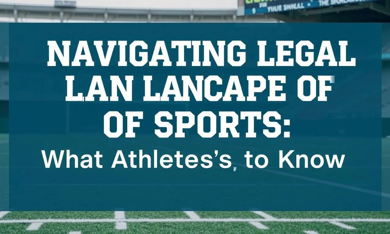 Navigating the Legal Landscape of Sports: What Athletes Need to Know