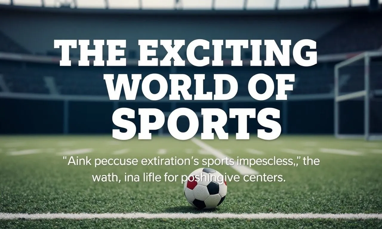 The Thrilling World of Sports: A Comprehensive Look into Athletics and Fitness The Exciting World of Sports: An In-depth Exploration of Athletics and Fitness